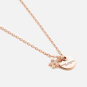 Marc Jacobs Coin Crystal Flower Pendant Necklace